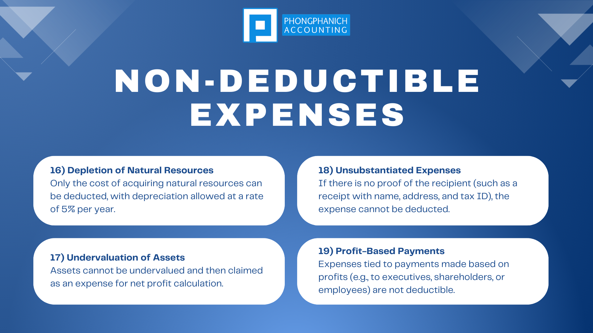 Non- Deductible Expenses 51